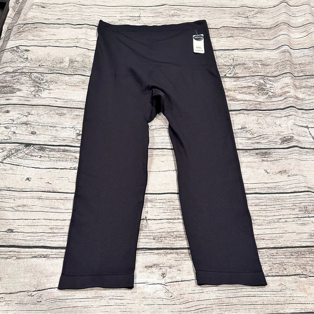 NWT Shapermint Empetua High Waisted Capri Leggings in Black Size XXL
